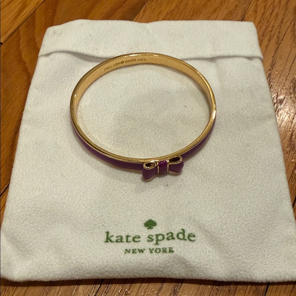 Kate Spade Gold and Purple Bow Bangle